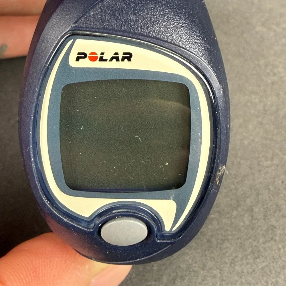 Polar S410 Heart Rate Monitor Watch Blue HRM Running Watch Needs Battery
